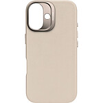 Decoded Coque pour iPhone 16 Plus Antichocs en Cuir Compatible MagSafe Beige