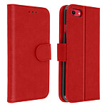 Avizar Housse iPhone SE 2022 / 2020 et 8 / 7 Clapet Porte carte Fonction support rouge