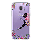 Evetane Coque Samsung Galaxy S9 360 intégrale transparente Motif Fée Fleurale Tendance