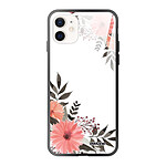 Evetane Coque iPhone 12 Mini Coque Soft Touch Glossy Fleurs roses Design
