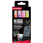 Uni-ball Marqueur craie Chalk marker PWE5M/4 PF, étui de 4