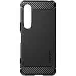 Spigen SGP Coque pour Sony Xperia 1 VI Silicone Antichoc Design Carbone Noir