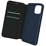 Avizar Housse Folio iPhone 12 et 12 Pro Portefeuille Fonction Support Vidéo bleu nuit