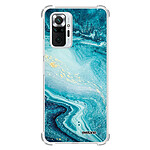 Evetane Coque Xiaomi Redmi Note 10 Pro anti-choc souple angles renforcés transparente Motif Bleu Nacré Marbre