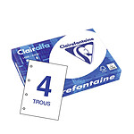 CLAIRALFA Ramette 500 Feuilles Papier Perforé 80g A4 210x297 mm Certifié PEFC Blanc x 5