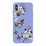 LaCoqueFrançaise Coque iPhone X/Xs Silicone Liquide Douce lilas Fleurs Sauvages