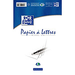 OXFORD Bloc de Correspondance Papier à Lettre A4 80g Blanc Uni