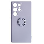 Avizar Coque Silicone pour Samsung Galaxy S23 Ultra Soft touch avec Bague Support  Violet