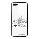 LaCoqueFrançaise Coque iPhone 7 Plus/ 8 Plus Coque Soft Touch Glossy J'aime Marseille Design