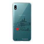 LaCoqueFrançaise Coque Samsung Galaxy A10 360 intégrale transparente Motif J'aime Marseille Tendance
