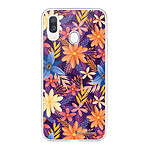LaCoqueFrançaise Coque Samsung Galaxy A20e 360 intégrale transparente Motif Fleurs violettes et oranges Tendance