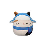 Squishmallows - Peluche Cam the Brown and Black Calico Cat in Blue Scarf, Hat 12 cm
