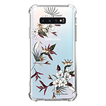 LaCoqueFrançaise Coque Samsung Galaxy S10 anti-choc souple angles renforcés transparente Motif Fleurs Sauvages