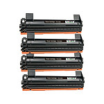 COMETE - Marque Française - TN1050 - 4 Toners Compatibles TN 1050 Brother Laser HL 1212w - 4 Noir