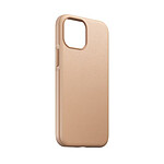 Nomad Coque pour iPhone 13 Mini Cuir Soft-touch Compatible MagSafe Horween beige