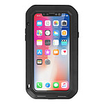 Love Mei Coque Étanche pour iPhone X/XS Bi-matières Verre trempé Powerful  Noir