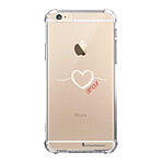 LaCoqueFrançaise Coque iPhone 6/6S anti-choc souple angles renforcés transparente Motif Coeur Blanc Amour