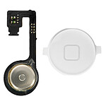Avizar Bouton Home Complet avec nappe de connexion pour Apple iPhone 4S Blanc