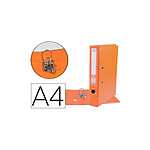 LIDERPAPEL Classeur levier a4 documenta carton rembordé 1,9mm dos 52mm rado métallique coloris orange