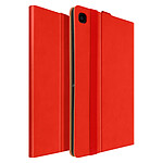Avizar Housse Galaxy Tab A7 10.4 2020 Cuir Satiné Porte cartes Fonction Support Rouge