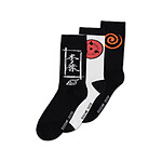 Naruto Shippuden - Pack 3 paires de chaussettes Sasuke Symbol 39-42