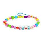 Avizar Bijou de Téléphone Bracelet Love 25cm Collection Lovely Multicolore