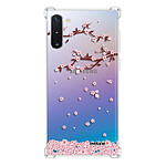 Evetane Coque Samsung Galaxy Note 10 anti-choc souple angles renforcés transparente Motif Chute De Fleurs