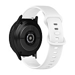 Avizar Bracelet pour Samsung Galaxy Watch Active 2 40mm Silicone Lisse Blanc