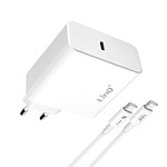LinQ Chargeur Secteur Puissance 65W Compact avec Câble USB-C 1.8m  blanc