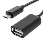 Avizar Adaptateur OTG Micro USB Vers USB Femelle Smartphone / Tablette - Noir