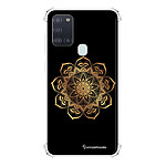 LaCoqueFrançaise Coque Samsung Galaxy A21S anti-choc souple angles renforcés transparente Motif Mandala Or