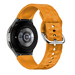 Avizar Bracelet pour Galaxy Watch 5 / 5 Pro / 4 Silicone Texturé Losange  Jaune