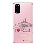 LaCoqueFrançaise Coque Samsung Galaxy S20 360 intégrale transparente Motif J'aime Marseille Tendance