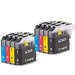 COMETE - LC225 - Pack de 8 Cartouches d'encre Compatibles avec Brother LC225 LC227 XL - Marque française