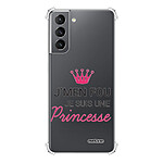 Evetane Coque Samsung Galaxy S21 5G anti-choc souple angles renforcés transparente Motif Je suis une princesse