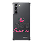 Evetane Coque Samsung Galaxy S21 5G anti-choc souple angles renforcés transparente Motif Je suis une princesse