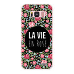 Evetane Coque Samsung Galaxy S8 Silicone Liquide Douce rose pâle La Vie en Rose