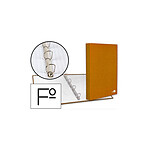 LIDERPAPEL Classeur 4 anneaux ronds 25mm a4+ carton rembordé paper coat coloris orange