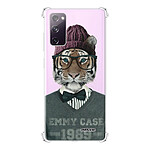 Evetane Coque Samsung Galaxy S20 FE anti-choc souple angles renforcés transparente Motif Tigre Fashion