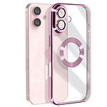 Avizar Coque Série Glam pour iPhone 16 Antichoc Rose