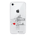 LaCoqueFrançaise Coque iPhone 7/8/ iPhone SE 2020 360 intégrale transparente Motif J'aime Marseille Tendance