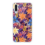 LaCoqueFrançaise Coque Samsung Galaxy A50 360 intégrale transparente Motif Fleurs violettes et oranges Tendance