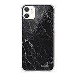 Evetane Coque iPhone 11 silicone transparente Motif Marbre noir ultra resistant