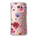 Evetane Coque Samsung Galaxy S7 Edge anti-choc souple angles renforcés transparente Motif Fleurs Multicolores