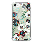 LaCoqueFrançaise Coque iPhone 7/8/ iPhone SE 2020 anti-choc souple angles renforcés transparente Motif Fleurs vert d'eau