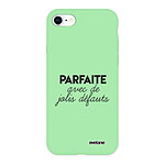 Evetane Coque iPhone 7/8/ iPhone SE 2020 Silicone Liquide Douce vert pâle Parfaite Avec De Jolis Défauts