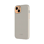 Moshi-Napa Compatible avec le MagSafe pour iPhone 14 Plus Gris-GRIS