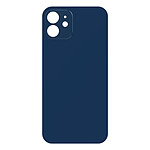 Clappio Vitre arrière de remplacement pour Apple iPhone 12 Bleu Nuit
