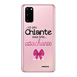 Evetane Coque Samsung Galaxy S20 360 intégrale transparente Motif Un peu chiante tres attachante Tendance