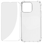 Avizar Pack Protection pour iPhone 14 Pro Coque Renforcée + Verre Trempé  Transparent